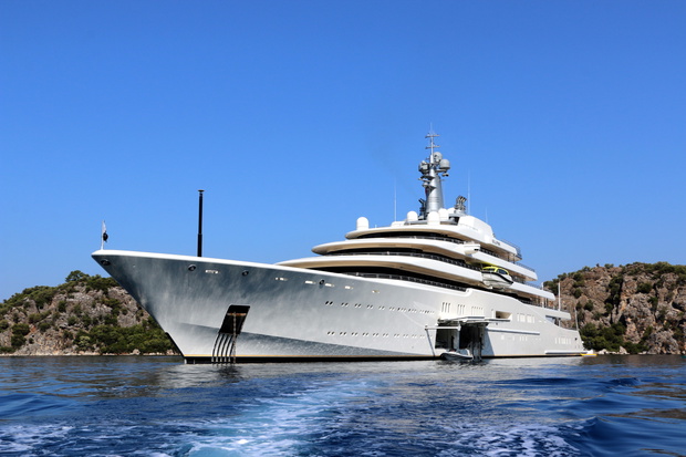 Abramovich's luxury mega yacht 'Eclipse' in Marmaris, Turkey