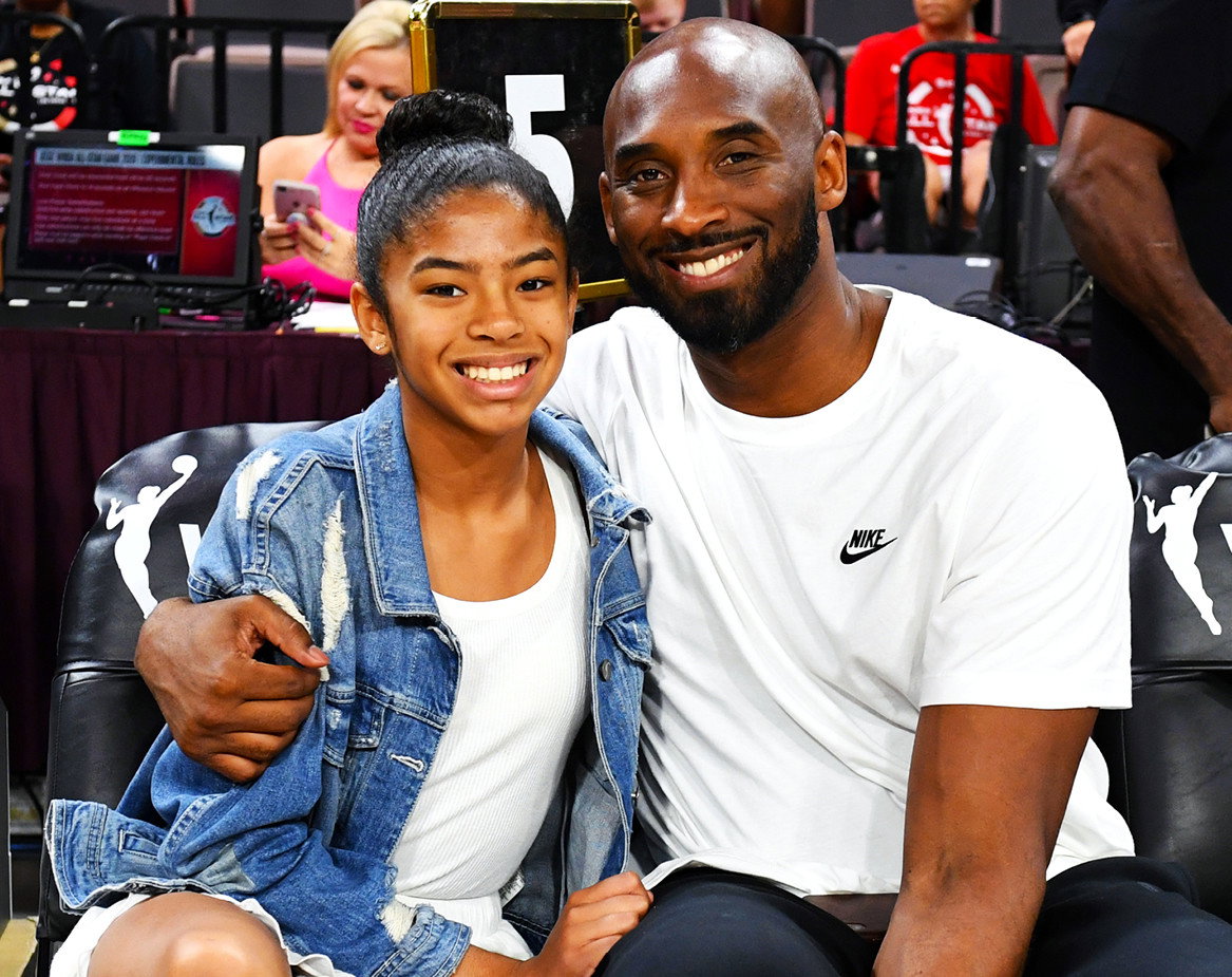Kobe Bryant z córką, Gianna Maria-Onore Bryant, Gigi
