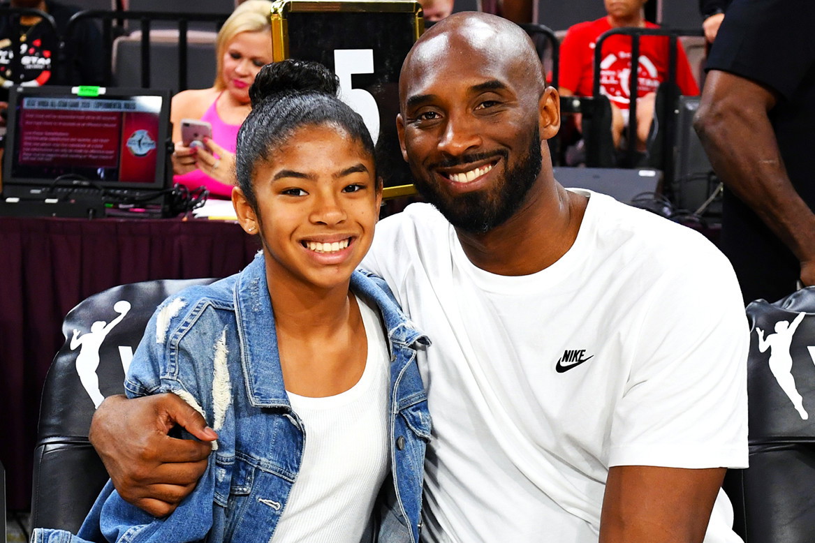 Kobe Bryant z córką, Gianna Maria-Onore Bryant, Gigi