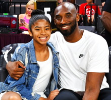 Kobe Bryant z córką, Gianna Maria-Onore Bryant, Gigi