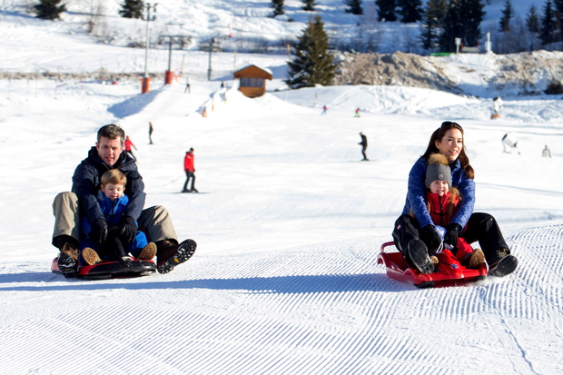 Crown Prince Frederik & Crown Princess Mary Of Denmark Winter Photocall