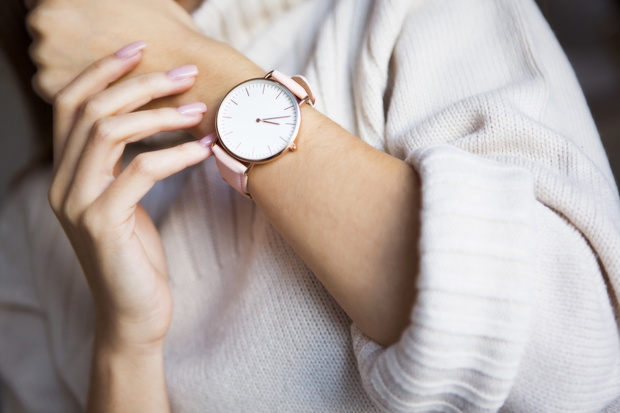 Watch on woman hand