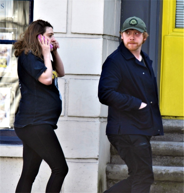 *EXCLUSIVE* Harry Potter actor Rupert Grint and partner Georgia Groome pictured out stocking up on some supplies during the Coronavirus lockdown in London.