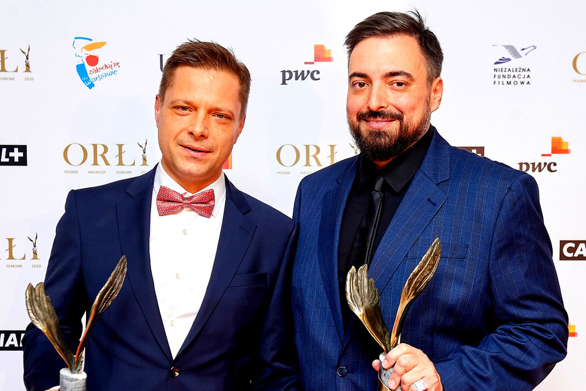 Marek Sekielski, Tomasz Sekielski, wreczenie Polskich Nagrod Filmowych Orly 2020