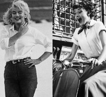 historia-bialej-damskiej-koszuli-Marylin-Monroe-Audrey-Hepburn