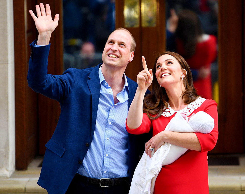 Księżna Kate, książę William, książę Louis