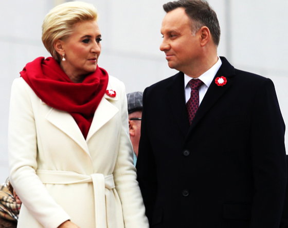 Agata Duda i Andrzej Duda świętują 100 rocznicę odzyskania przez Polskę niepodległości