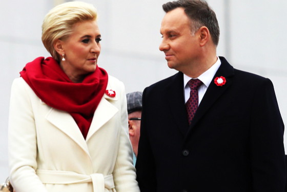 Agata Duda i Andrzej Duda świętują 100 rocznicę odzyskania przez Polskę niepodległości