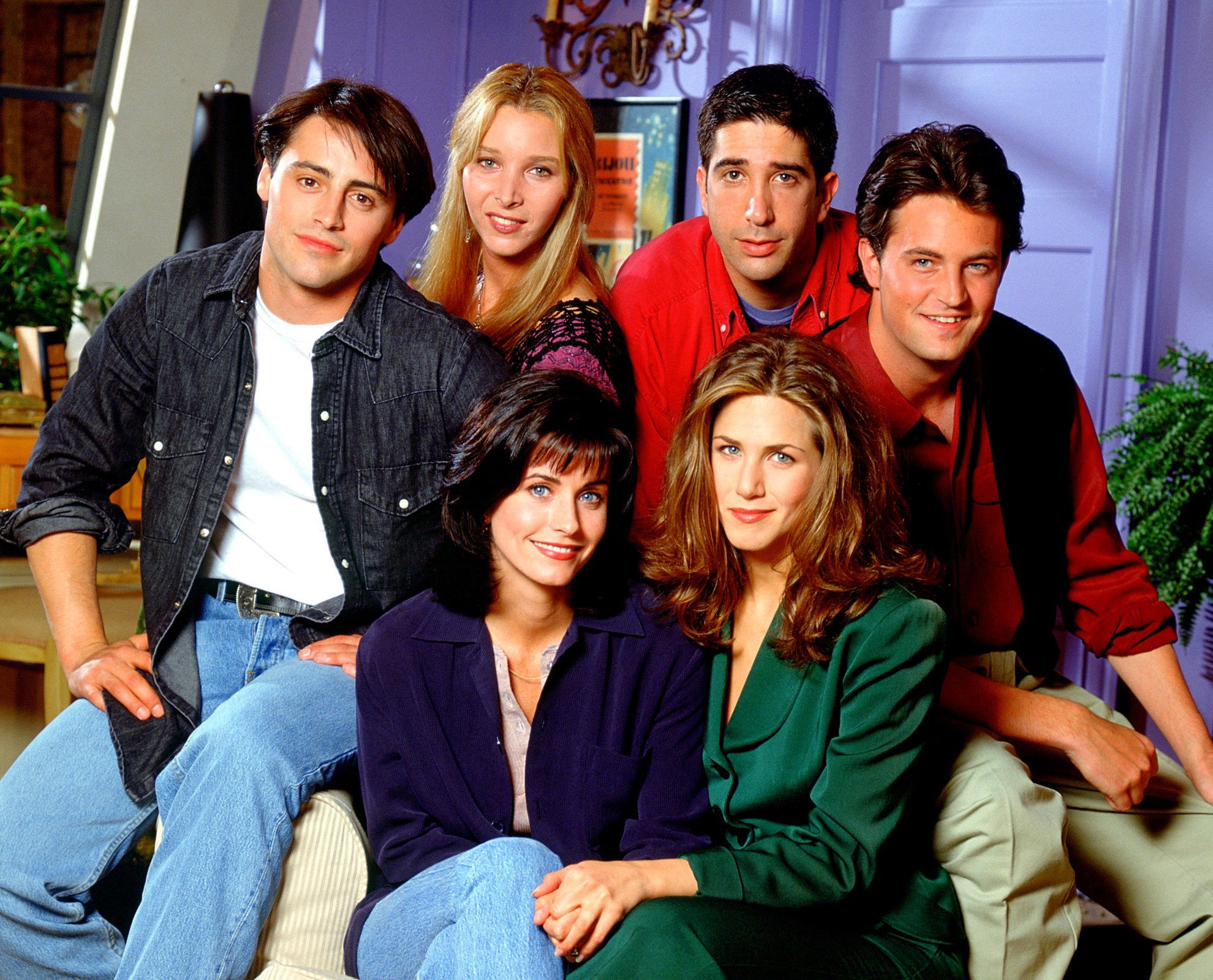 Przyjaciele,Friends, Matt LeBlanc, Lisa Kudrow, David Schwimmer, Matthew Perry, Courteney Cox, Jennifer Aniston, 1994