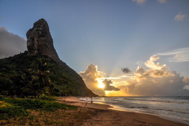 Morro do Pico at sunset, fernando de Noronha, Pernambuco (Brazil