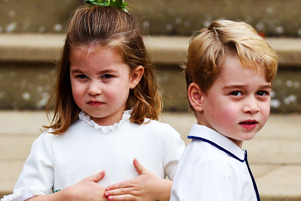 Ślub Księżniczki Eugenii, księżniczka Charlotte i książę George