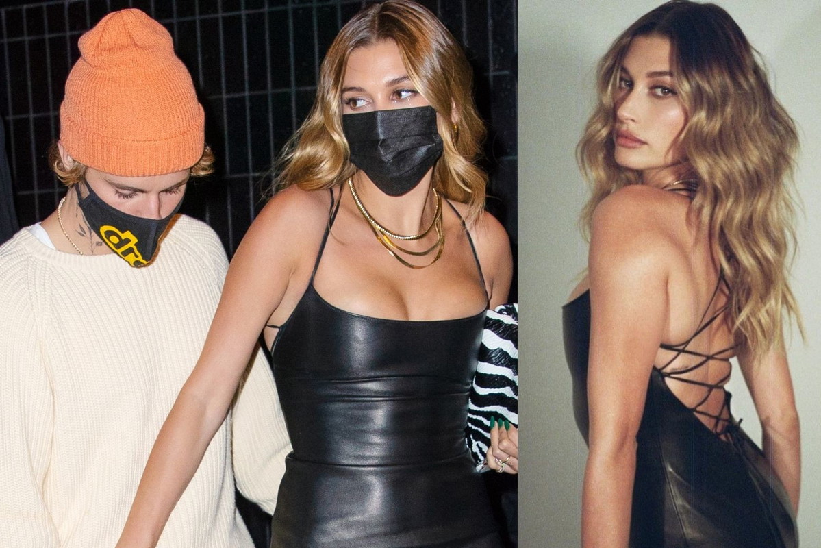 hailey-bieber-w-sukience-polskiej-marki-modelka-zachwycila-w-skorzanej-kreacji-z-odkrytymi-plecami