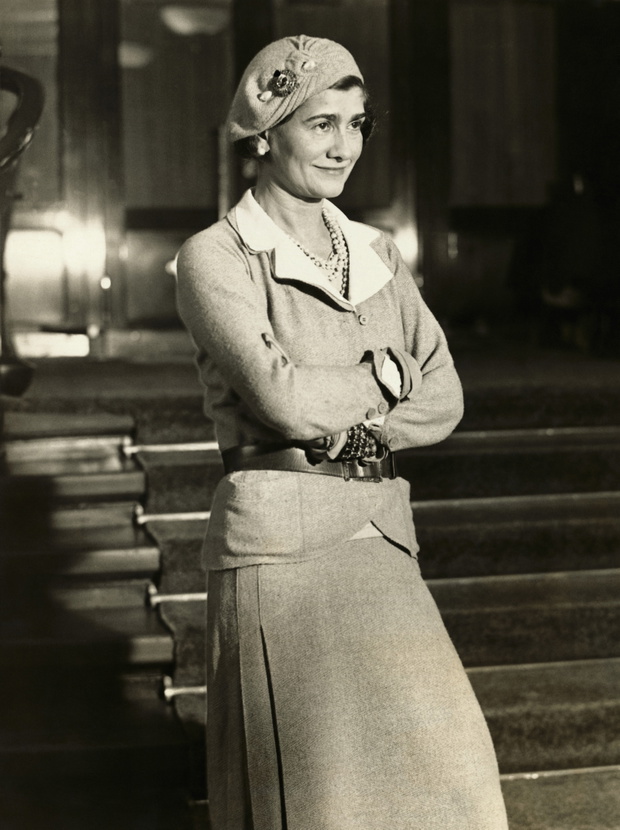 Coco Chanel in Fashionable Clothing