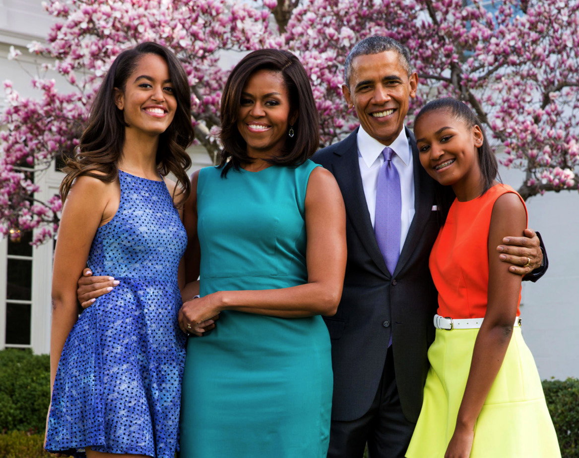 Barack Obama, córki, żona