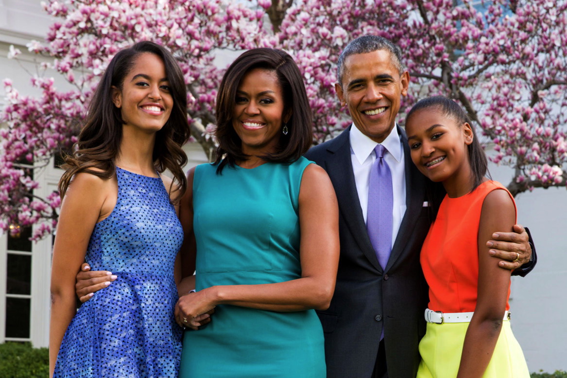 Barack Obama, córki, żona