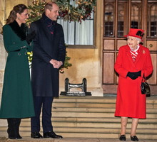 Królowa Elżbieta II, księżna Kate, książę William