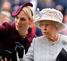 Zara Tindall, królowa Elżbieta II