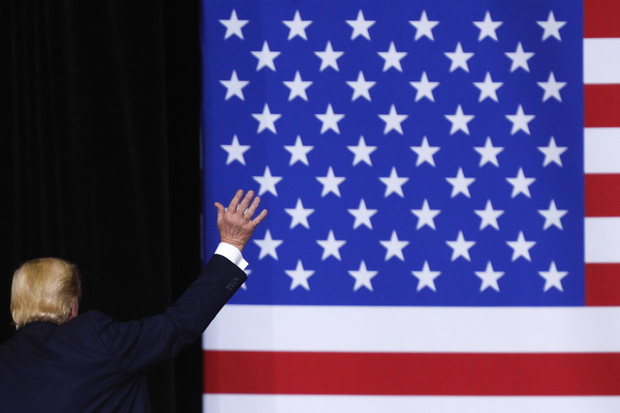 President Trump Campaigns In Iowa Ahead Of Democratic Caucus