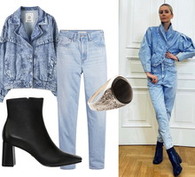 Agnieszka Woźniak-Starak w modnych jeansowej stylizacji na wiosnę 2021