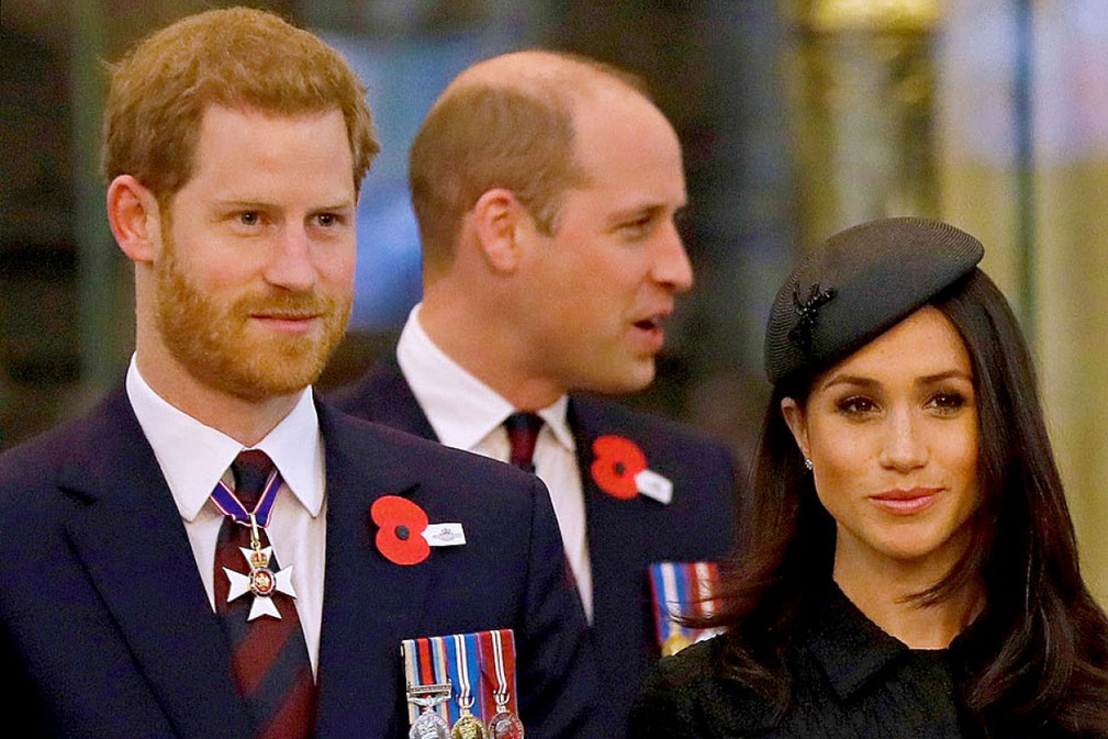Książę Harry, książę William, księżna Meghan Markle