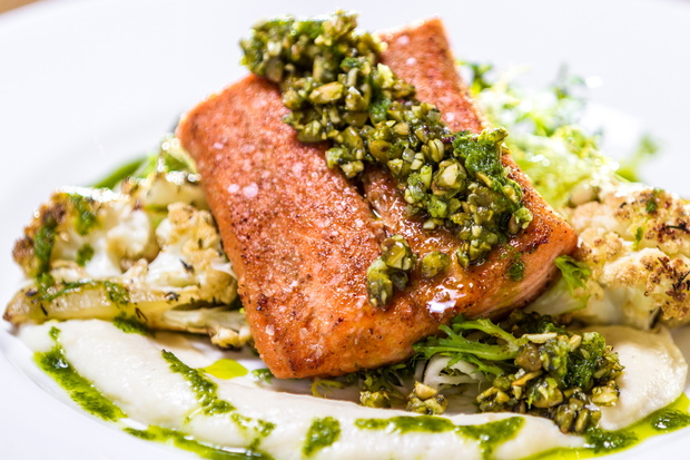 Seared Alaskan salmon