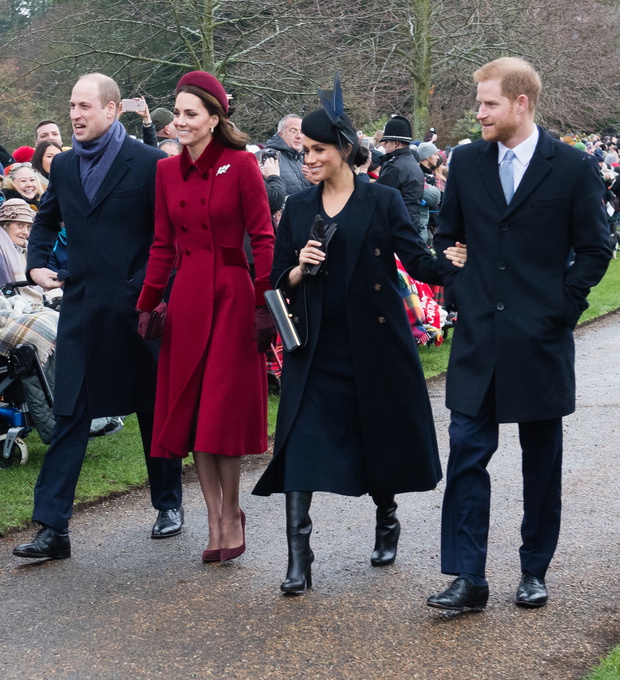 The Royal Family Attend Church On Christmas Day