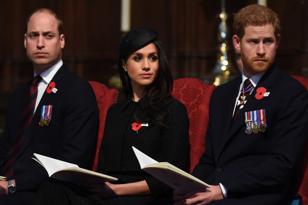 Księżna Meghan, książę Harry, książę William