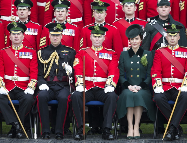 The Duke And Duchess Of Cambridge Attend The Irish Guards St Patrick's Day Parade