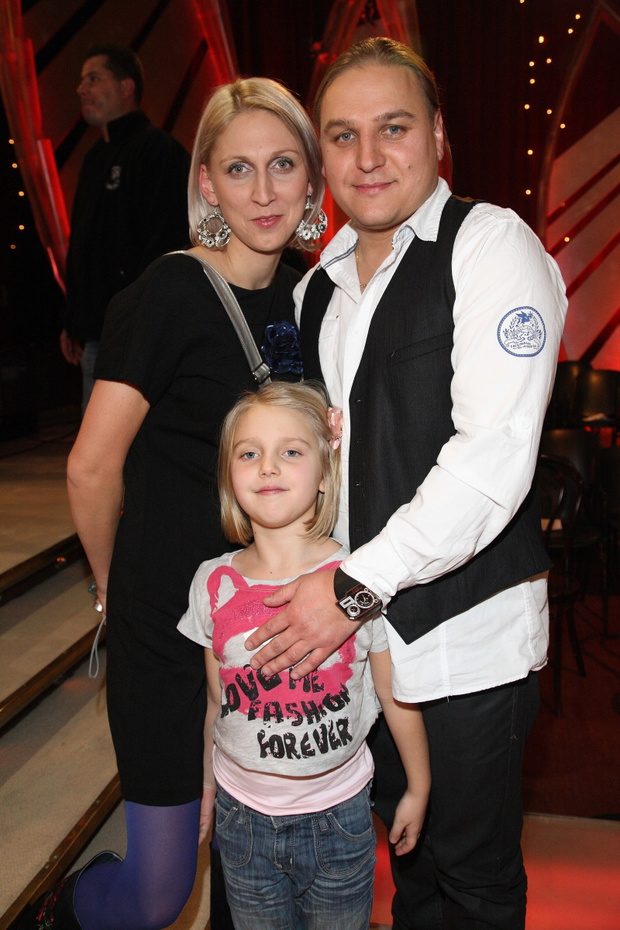 Pawel Golec z zona i corka Maja