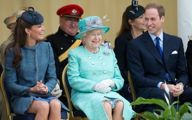Queen Elizabeth II and The Duke And Duchess Of Cambridge Visit The East Midlands