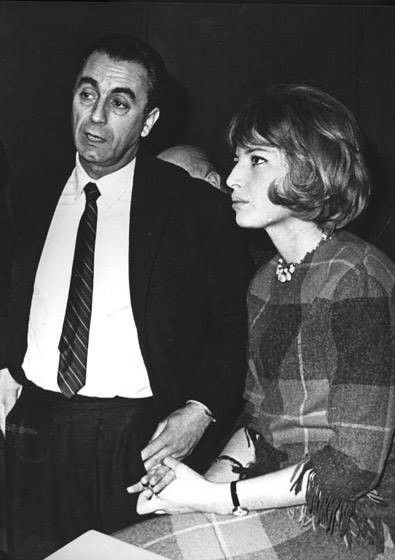 The director Michelangelo Antonioni with the actress Monica Vitti, Rome, Italy