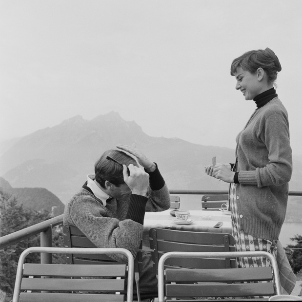 Hepburn And Ferrer In Switzerland