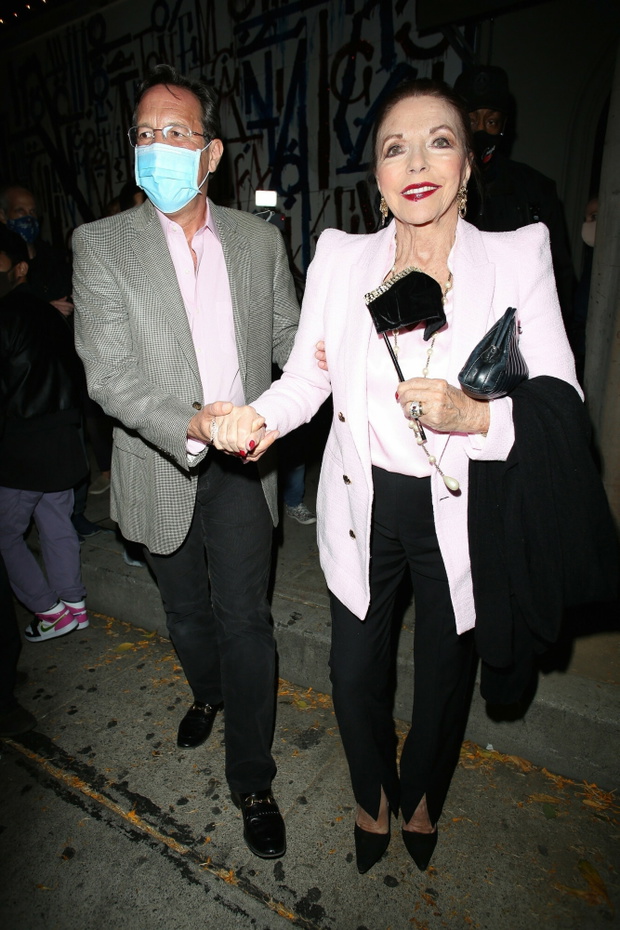 Joan Collins na kolacji z m??em
