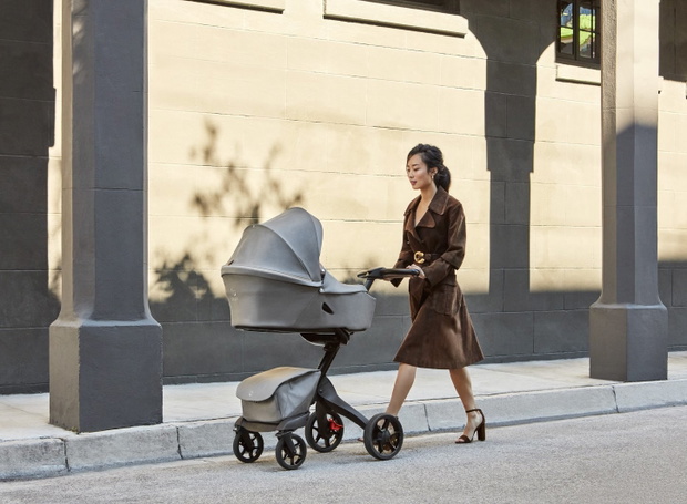 Stokke® Xplory® X Modern Grey Stroller with Carry Cot