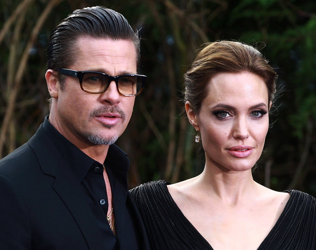 GettyImages-488794437, Angelina Jolie, Brad Pitt