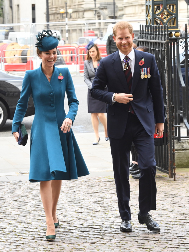 Duchess Of Cambridge and Duke of Sussex Attend ANZAC Day Service