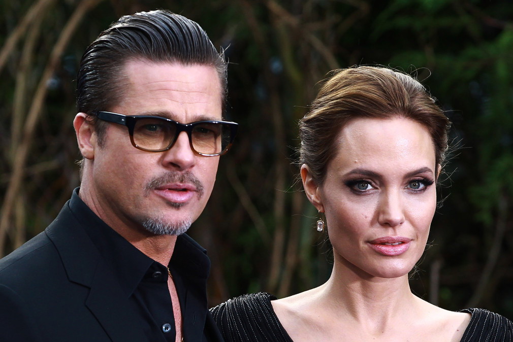 GettyImages-488794437, Angelina Jolie, Brad Pitt