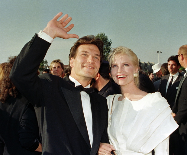 Patrick Swayze Lisa Niemi arrive at Academy Awards 1988