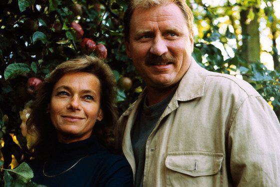 Andrzej Grabowski, Anna Tomaszewska, ogród ich domu w na Woli Justowskiej w Krakowie, 13.09.1998 rok