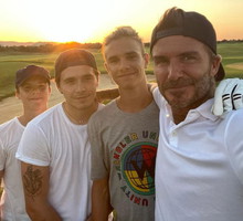 David Beckham, Romeo Beckham, Brooklyn Beckham, Cruz Beckham