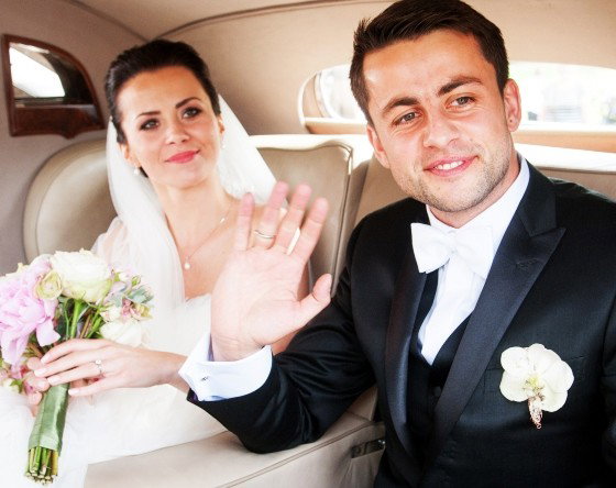 Łukasz Fabiański z żoną Anną, Łukasz Fabiański, Anna Grygier, ślub 2013
