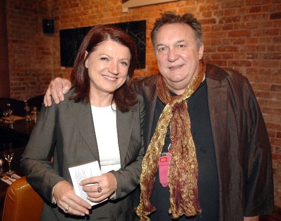 Urszula Dudziak i Michał Urbaniak jamnik