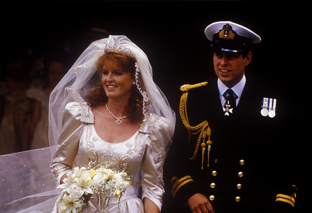 The wedding of Prince Andrew, Duke of York, and Sarah Ferguson at Westminster Abbey, London, UK