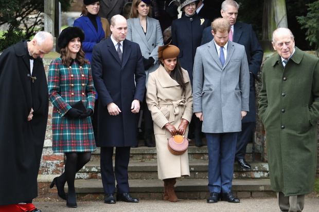 Members Of The Royal Family Attend St Mary Magdalene Church In Sandringham