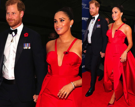 Książę Harry, księżna Meghan, Meghan Markle, Nowy Jork, gala w Muzeum Intrepid, 10.11.2021 rok