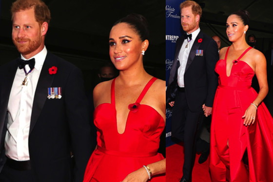 Książę Harry, księżna Meghan, Meghan Markle, Nowy Jork, gala w Muzeum Intrepid, 10.11.2021 rok