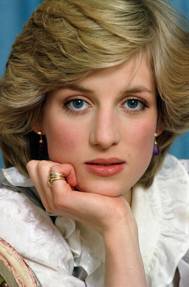 Diana, Princess of Wales at home in Kensington Palace,