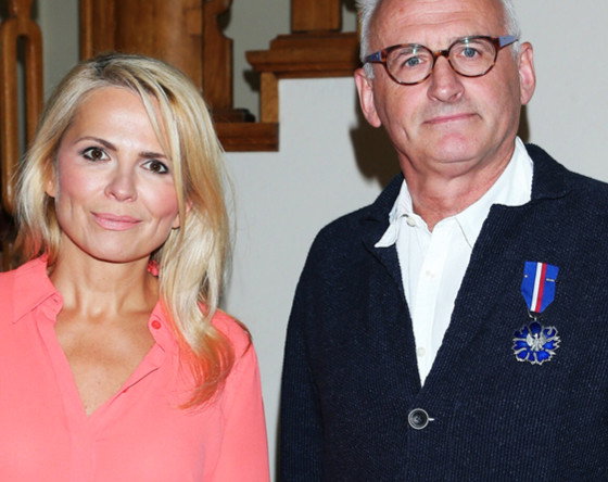 Anna Jurkszotwicz, Krzesimir Dębski, Warszawa, 14.10.2015 rok, uroczystość wręczenia odznaczeń państwowych Gloria Artis