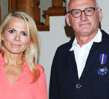 Anna Jurkszotwicz, Krzesimir Dębski, Warszawa, 14.10.2015 rok, uroczystość wręczenia odznaczeń państwowych Gloria Artis