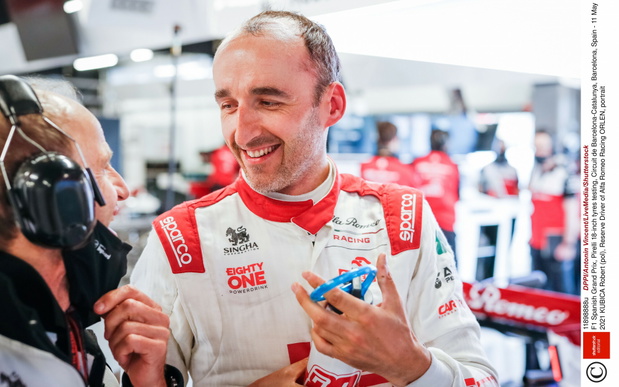 Robert Kubica podczas testów opon w Hiszpanii